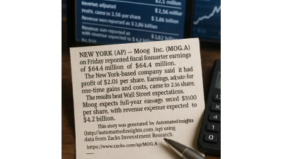 Moog Inc. Delivers Impressive Fiscal Q4 Earnings: Key Highlights and Insights