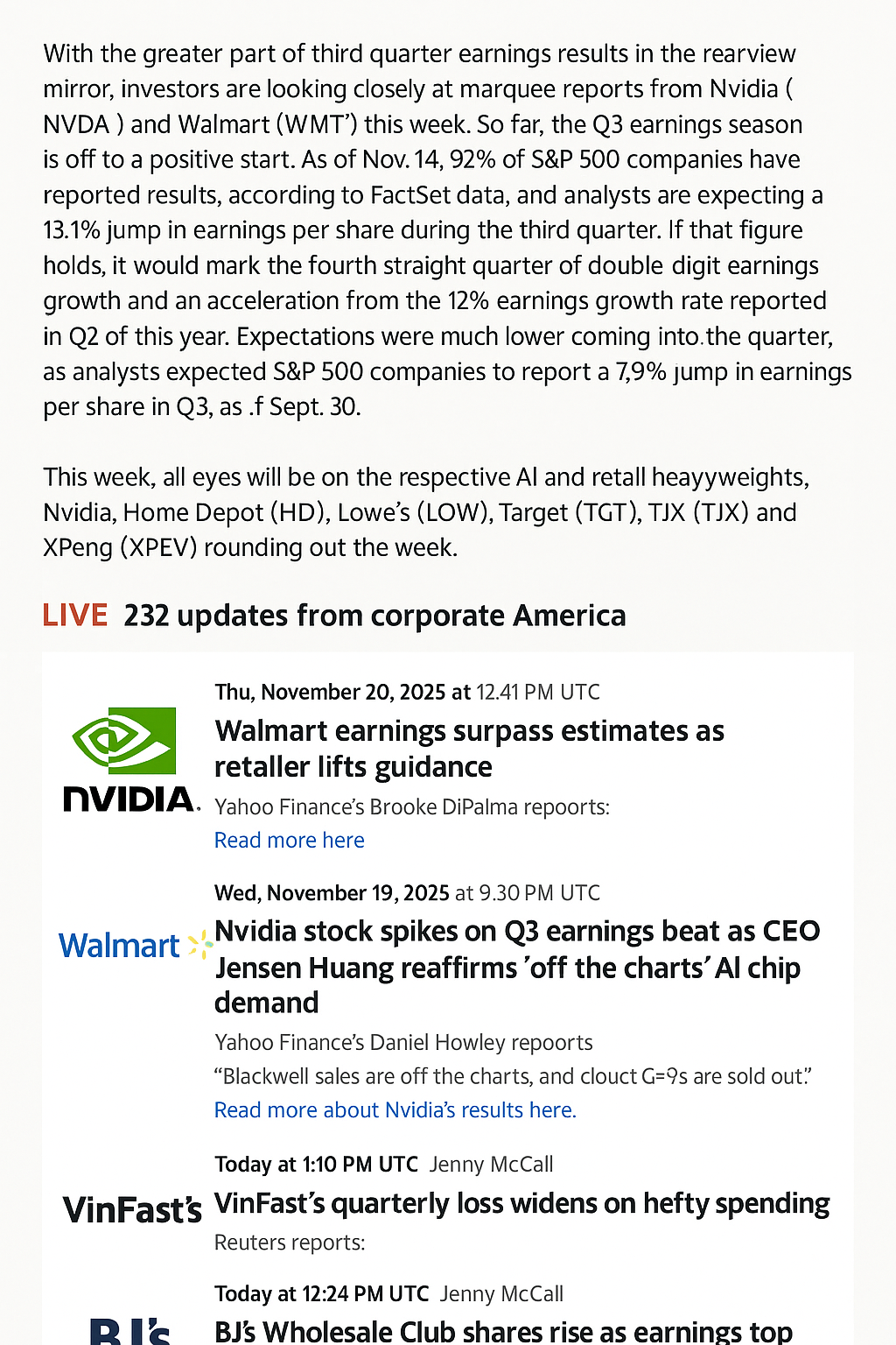 "Gap and Intuit Stocks Soar: BJ's Wholesale Surprises Investors in a Volatile Market"