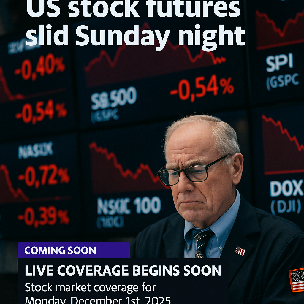 Stock Market Update: Dow, S&P 500, and Nasdaq Futures Decline as Wall Street Approaches December 2025