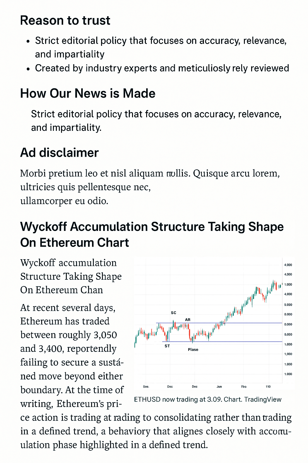 Ethereum Establishes Wyckoff Breakout Pattern: $10,000 Price Target Reemerges