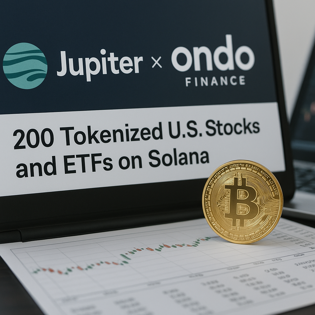 Jupiter and Ondo Collaborate to Introduce Over 200 Tokenized U.S. Stocks on Solana