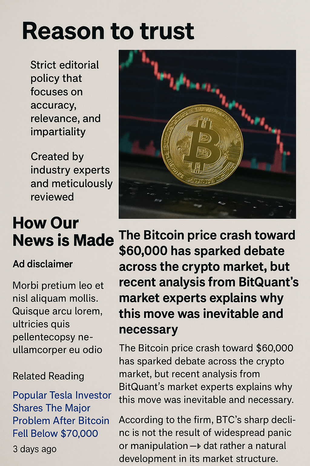 The Necessity Behind Bitcoin's Dip to $60,000