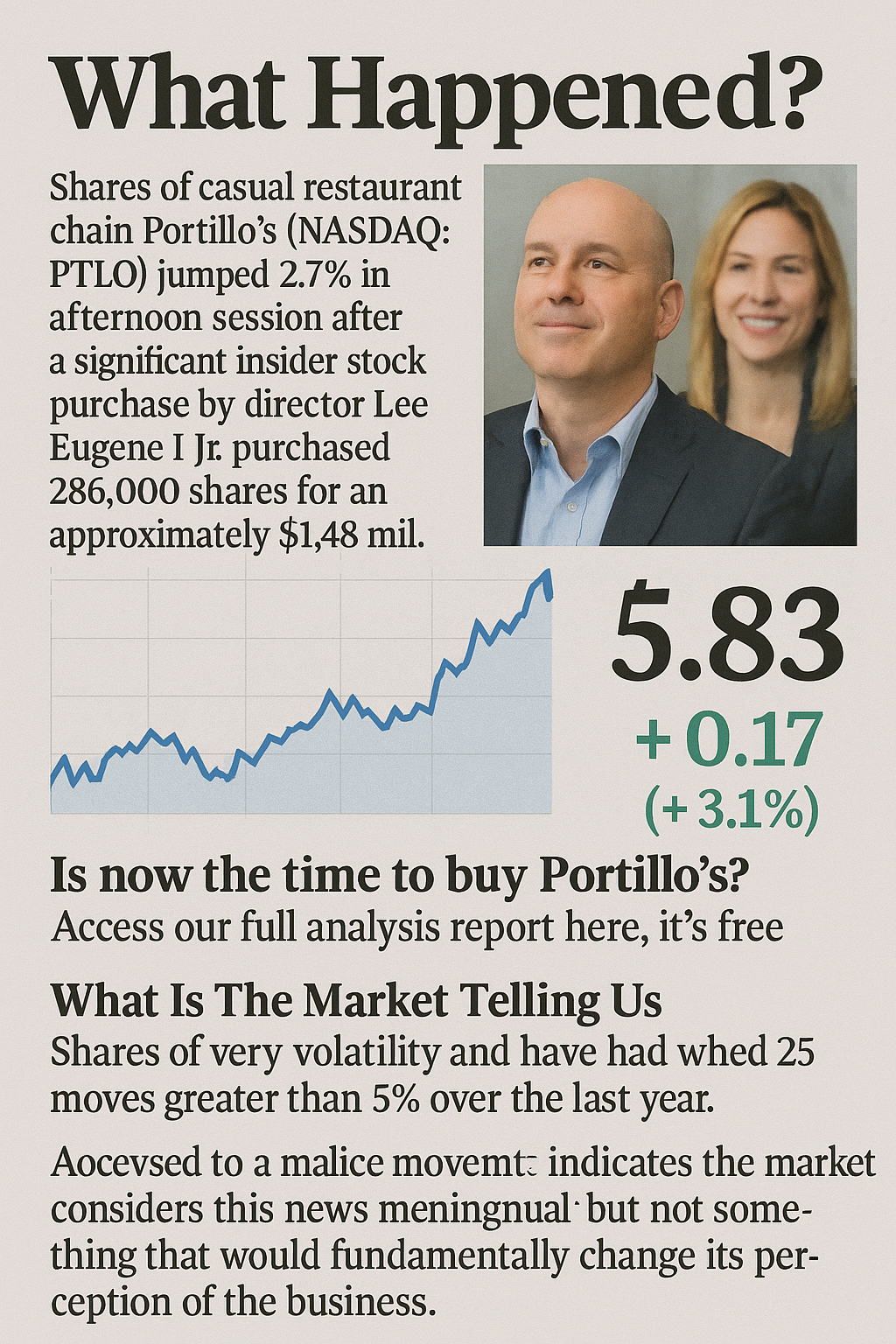 Portillo's (PTLO) Stock Rises: Key Insights