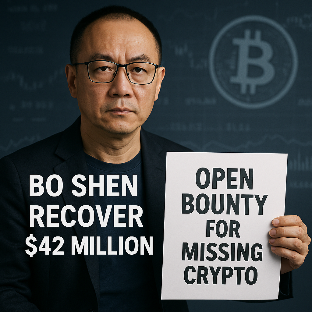 Bo Shen Announces Bounty of Up to 20% for Recovery of $42M Stolen in 2022 Wallet Hack