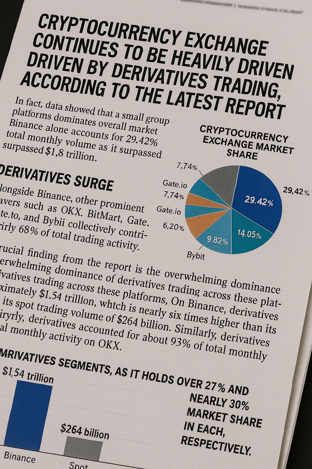 Binance Dominates with $1.8 Trillion: Derivatives Now Drive 90% of Crypto Exchange Activity