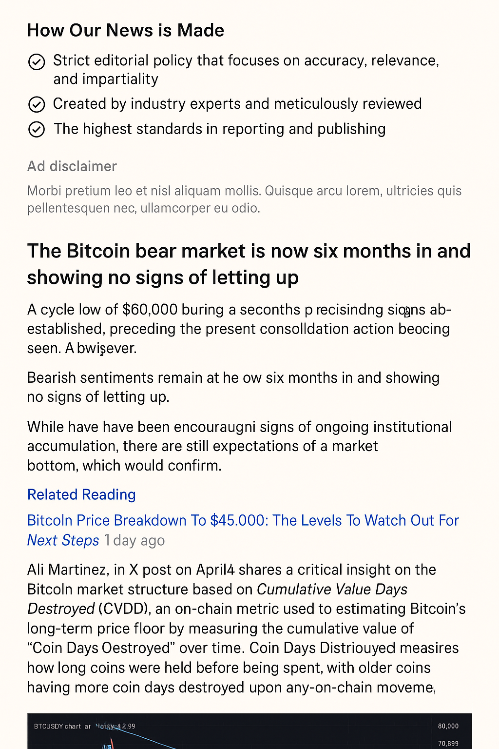 Analysis of Bitcoin On-Chain Data Suggests Potential Market Bottom at $47,960