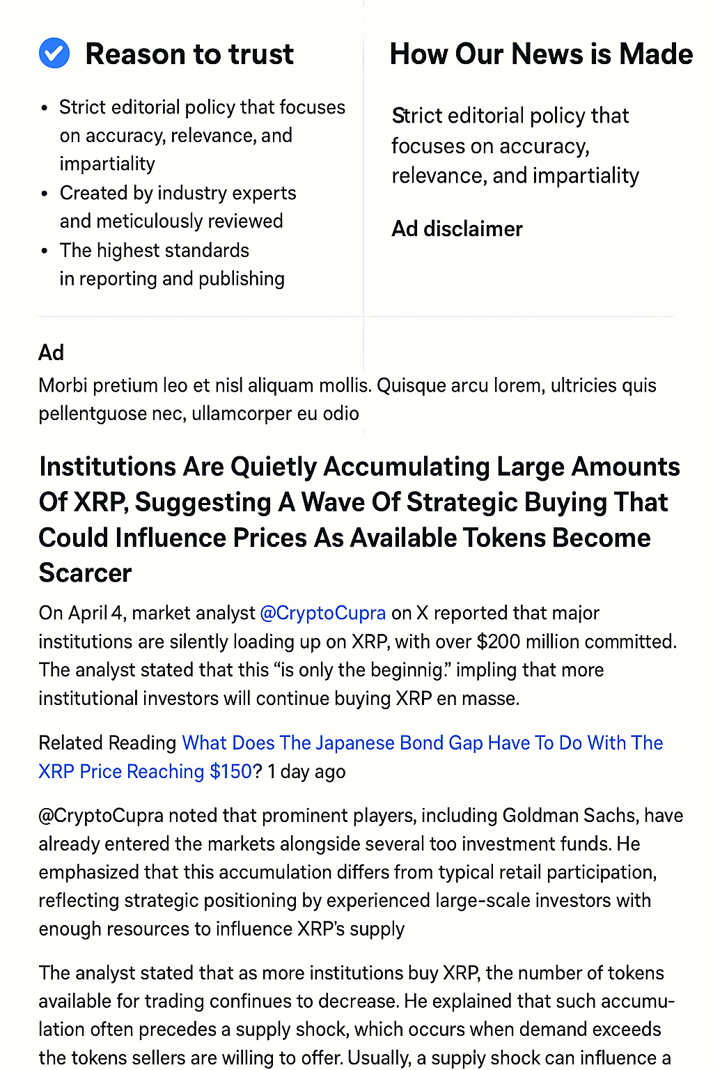 Could Institutions Spark a Significant XRP Supply Shock? Here's Their Current Holdings
