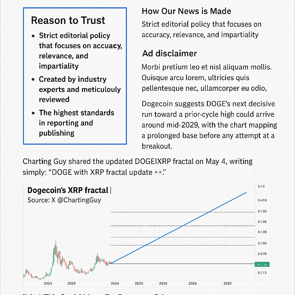 Analyst Predicts Dogecoin's Next ATH Cycle Linked to XRP Fractal Trend