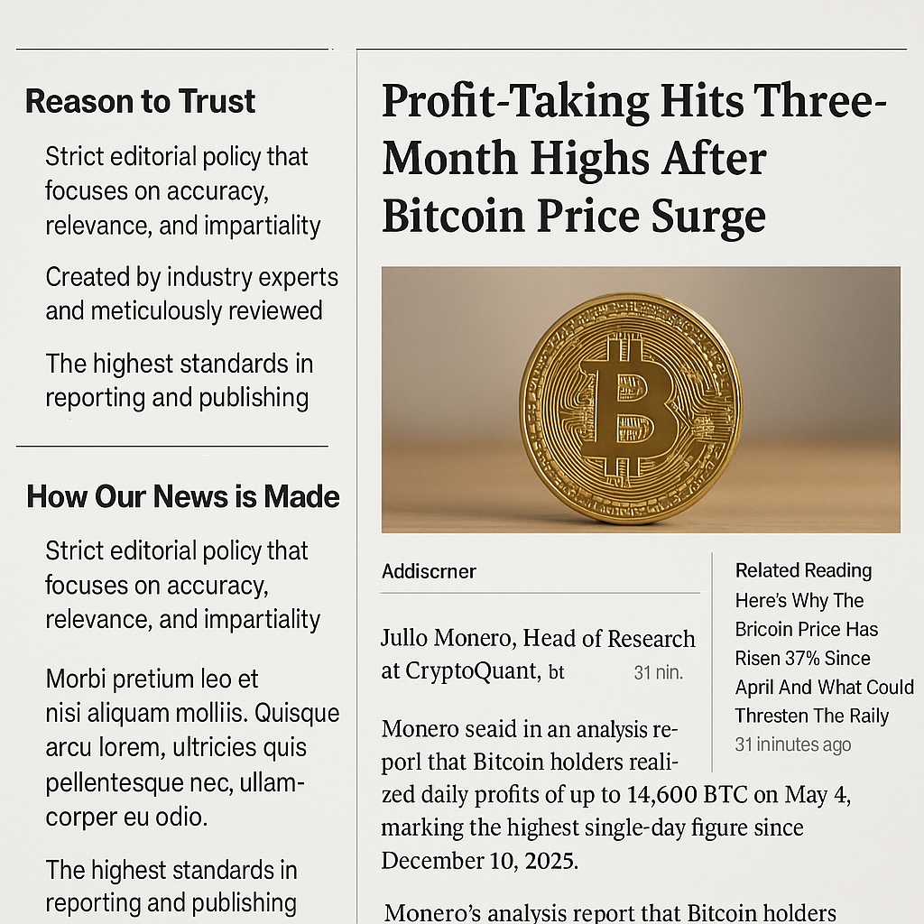 Exploring the 37% Surge in Bitcoin Prices Since April and Potential Risks Ahead