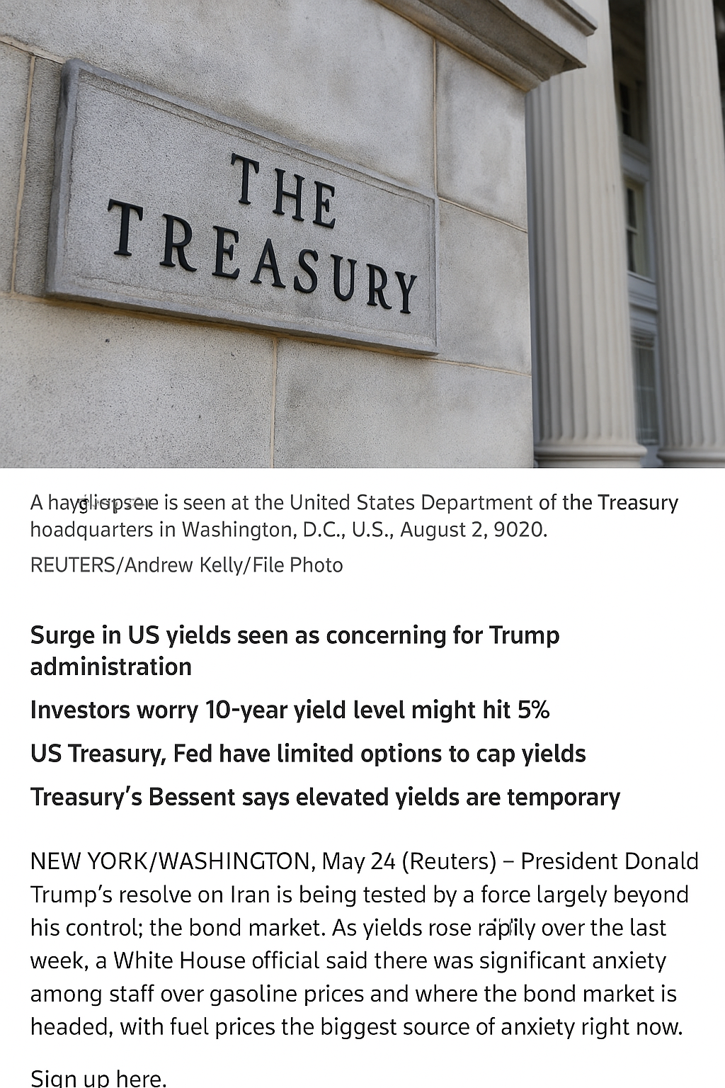 US Treasury Yield Surge Challenges Washington's Stance on Borrowing Costs