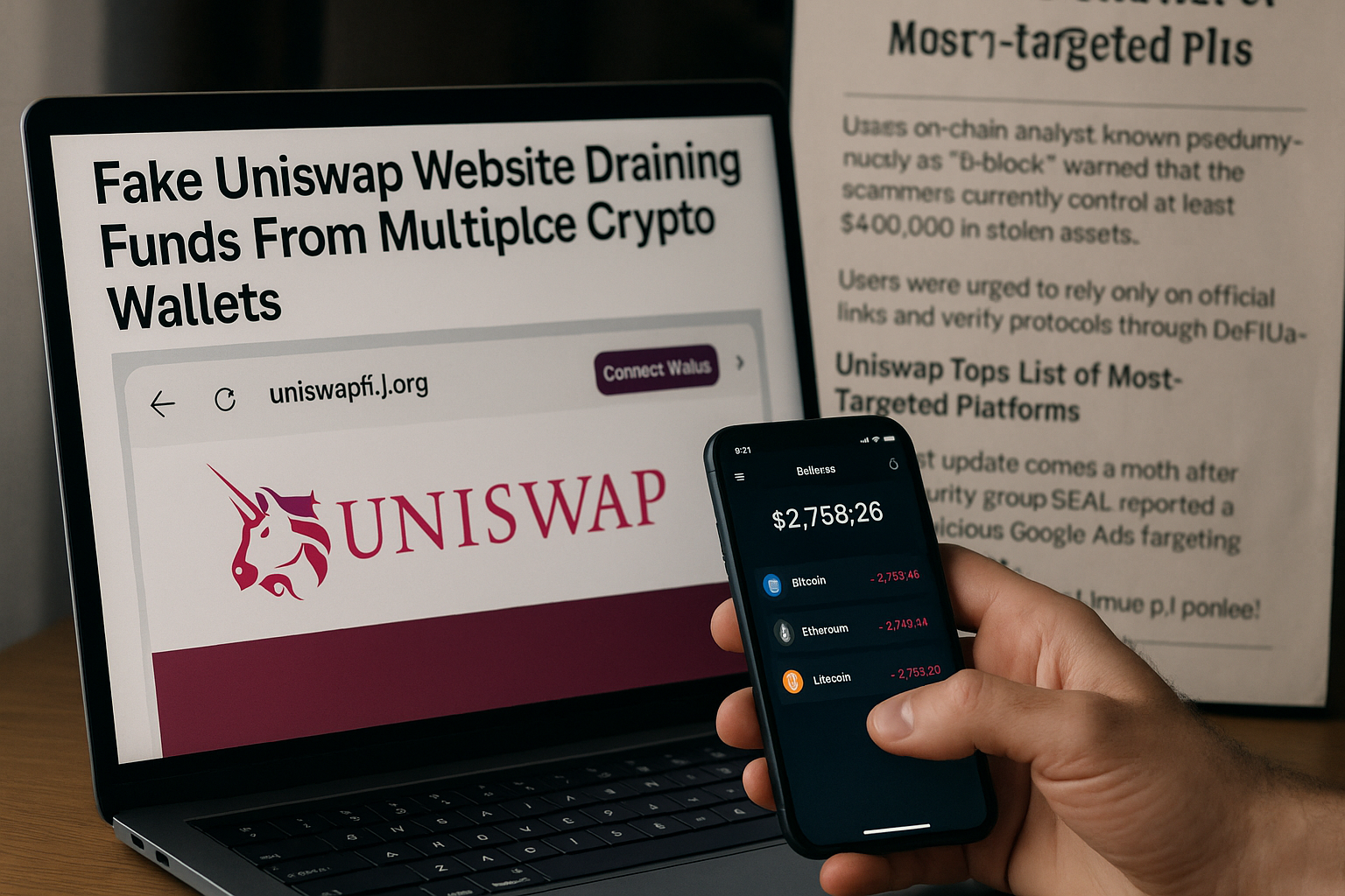 Imposter Uniswap Site Pilfers Crypto Wallets as Scammers Acquire $400K