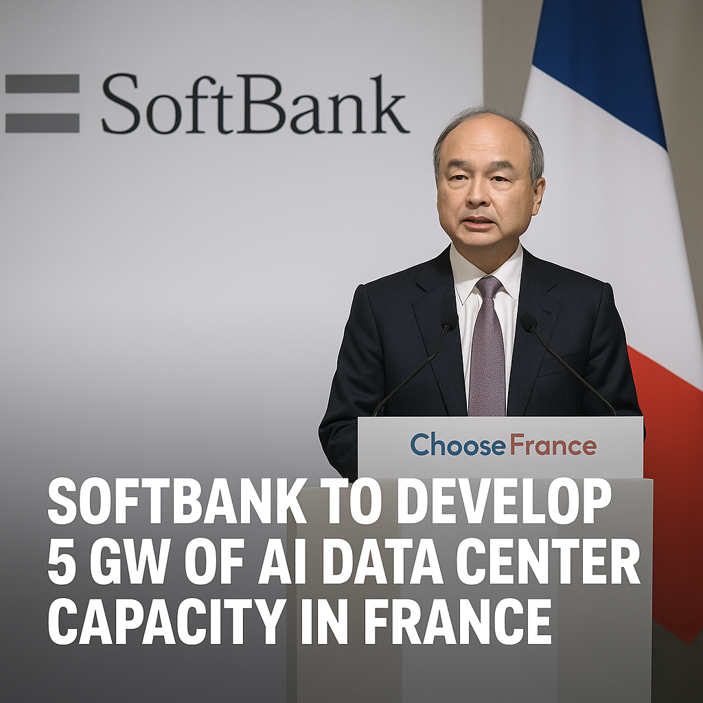 SoftBank Commits Up to €75 Billion to Develop AI Data Centers in France