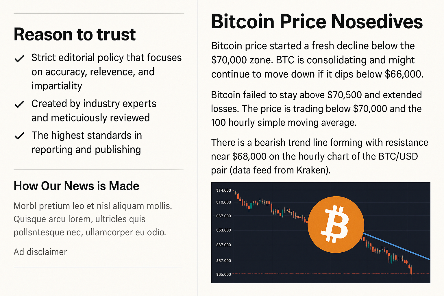 Bitcoin Prices Plummet as Market Sentiment Turns Negative