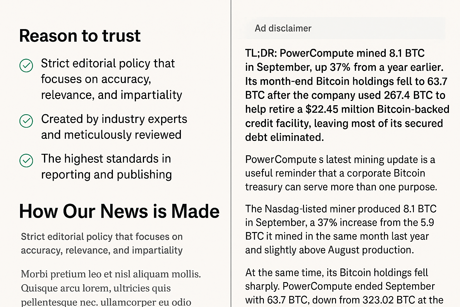PowerCompute Mines 8.1 BTC in September After Utilizing Bitcoin to Reduce Debt